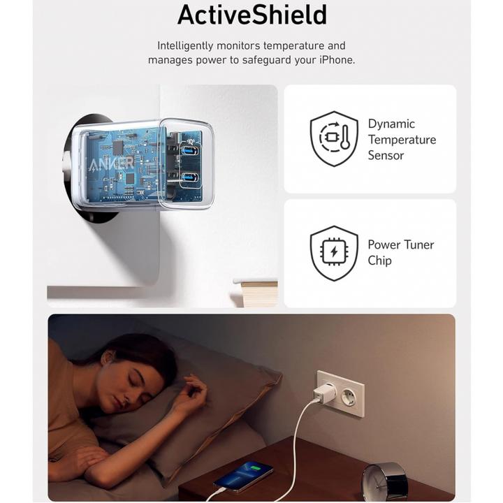 Actual product image Anker PowerPort III 40W, 2xC, White EU (40 W)