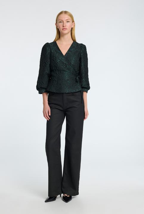 Produktbild Selected Femme Geblümte Jacquard Wickelbluse (36)