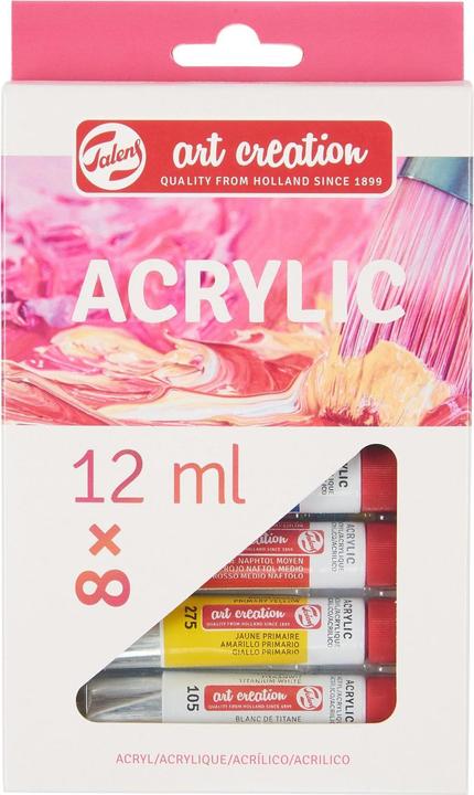 Image du produit Talens Kit de peinture acrylique 8x12ml (Multicolore, 12 ml)