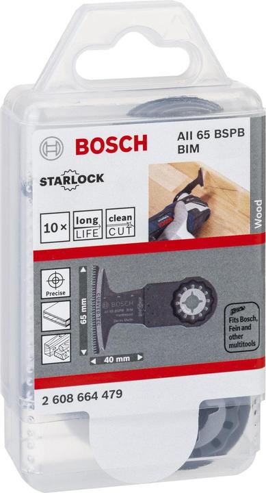 Actual product image Bosch Professional Zubehör BIM Plunge cut saw blade AII 65 BSPB, Hard Wood, 40 x 65 mm, pack of 10
