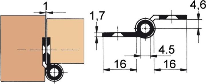 Actual product image Werkstarck FS furniture hinges, roll diameter 8 mm (1 pcs.)