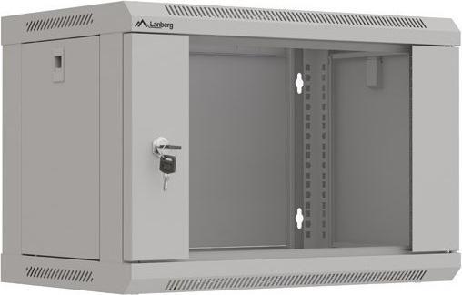 Actual product image Lanberg Rack-Schrank 19 6HE 540x350 grau mit Glastür (Flat Pack) (10.86 RU, 19 inch rack)