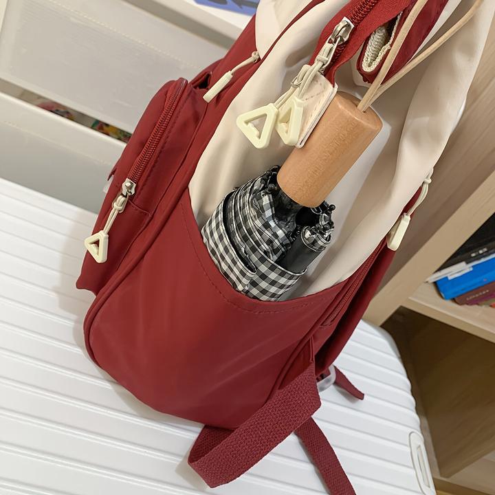 Produktbild Only-Bags.Store Style Schulrucksack, grosse Kapazität Colorblock täglichen Gebrauch Schule Rucksack