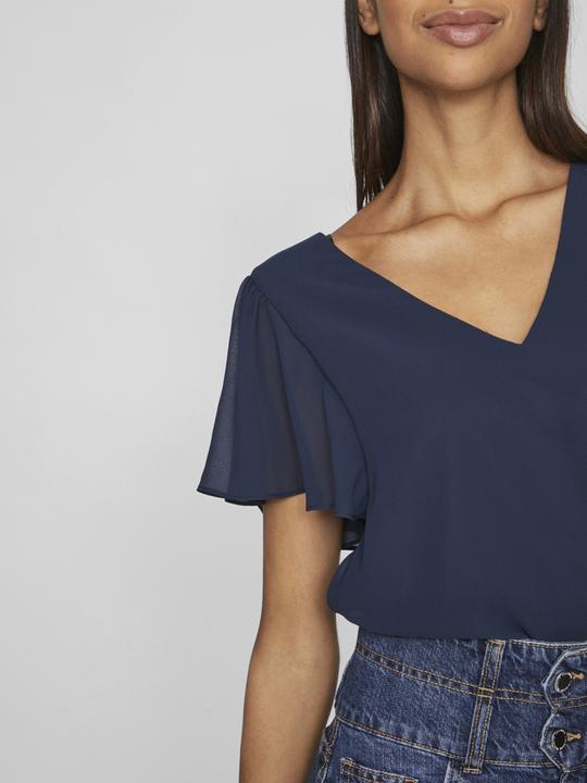 Actual product image Vila Short-sleeved top with V-neck (40)