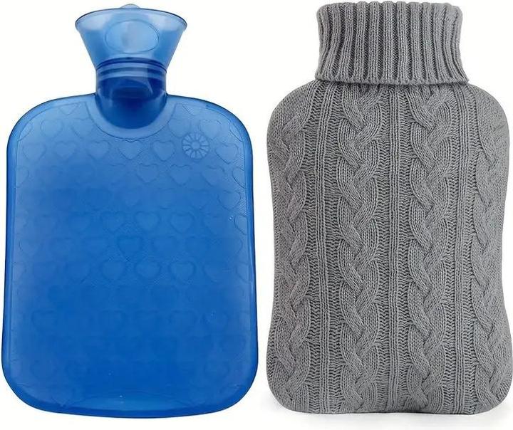 Immagine prodotto ASMI Bottiglia dell'acqua calda, bottiglia da letto con copertura in maglia (1 l)