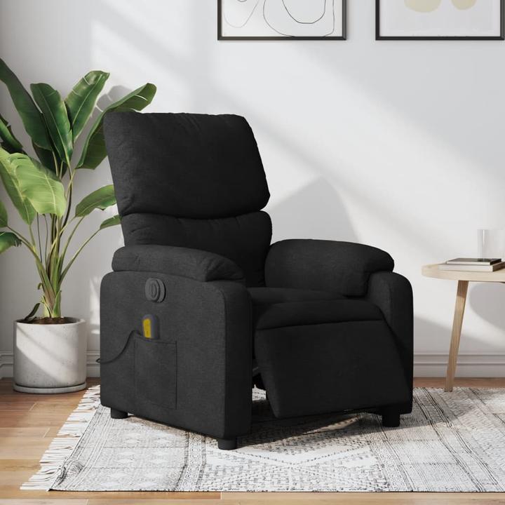Actual product image VidaXL Massage chair black fabric,Colour: Black,Material: Fabric