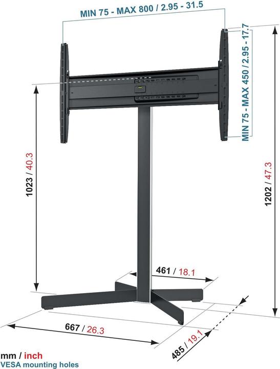 Produktbild Vogels Eff 8330 (Universal, 65", 65 kg)