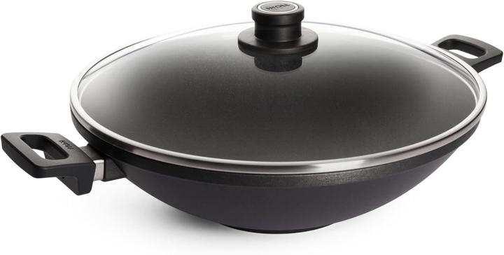 Produktbild Woll 1136NL Guss Wok Titanium Nowo (36 cm, Wok Pfanne, Aluminium)