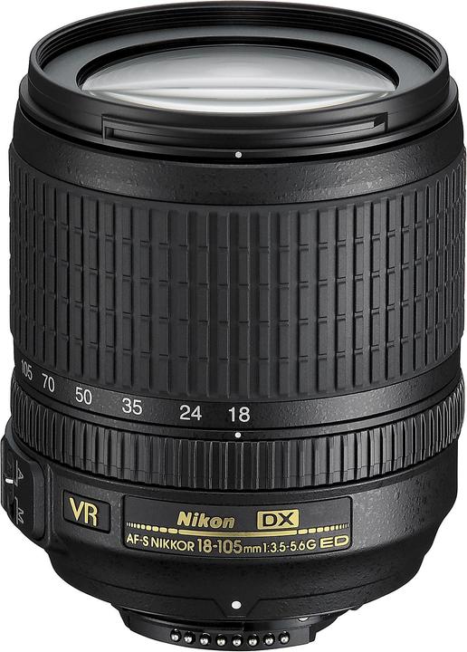 Immagine prodotto Nikon AF-S DX 18-105mm f/3.5-5.6G (UE) (Nikon DX, APS-C / DX)