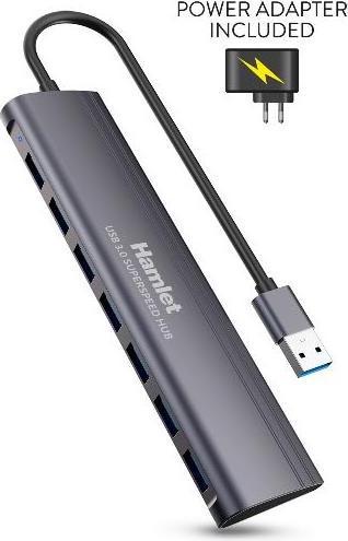 Image du produit Hamlet Slim 7-Port Usb3.0 Hub 5.0gbps (USB-A, 7 Ports)
