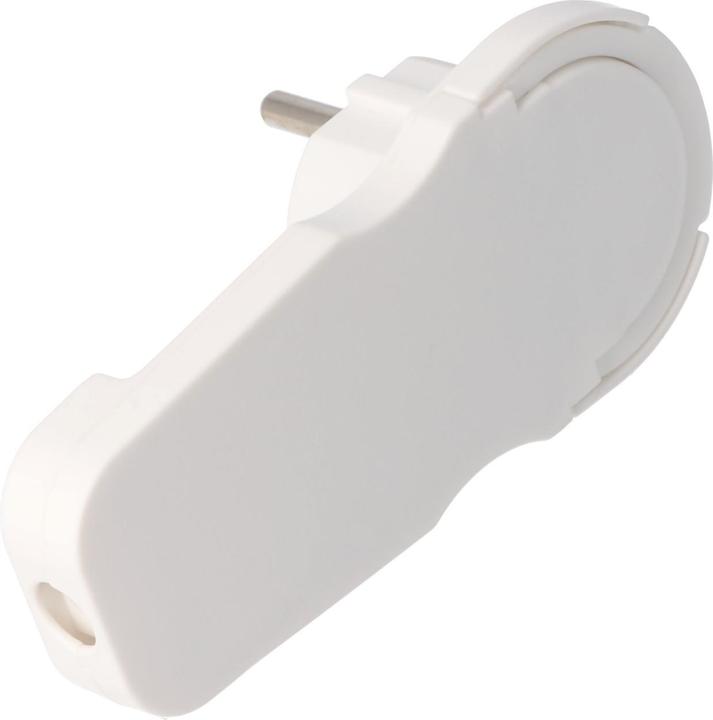 Produktbild AccuCell Schuko-Flachstecker extra flach weiss Schuko-Winkelstecker