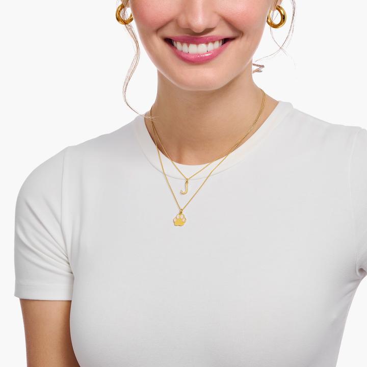 Produktbild Thomas Sabo Kette mit Buchstaben-Anhänger S vergoldet (925er Silber, 38 - 45 cm)