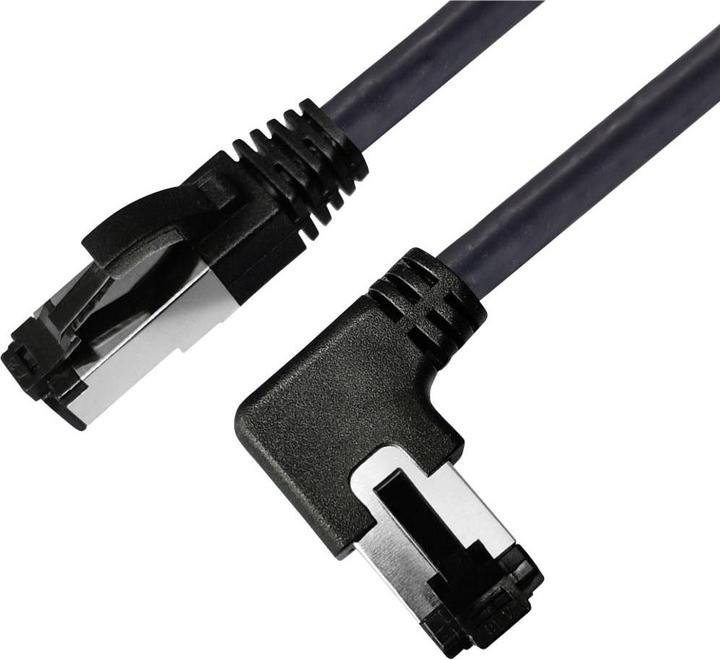 Produktbild BKL Electronic 144037 RJ45 Netzwerkkabel, Patchkabel CAT 8.1 S/FTP 2 m Schwarz H (S/FTP, CAT8.1, 2 m)