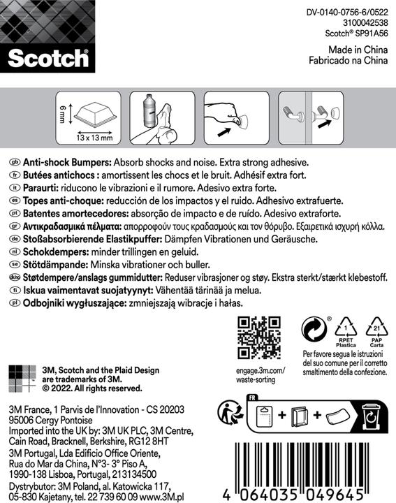 Image du produit Scotch Tampon de protection (Amortisseurs d'arrêt, 10 pièce(s))