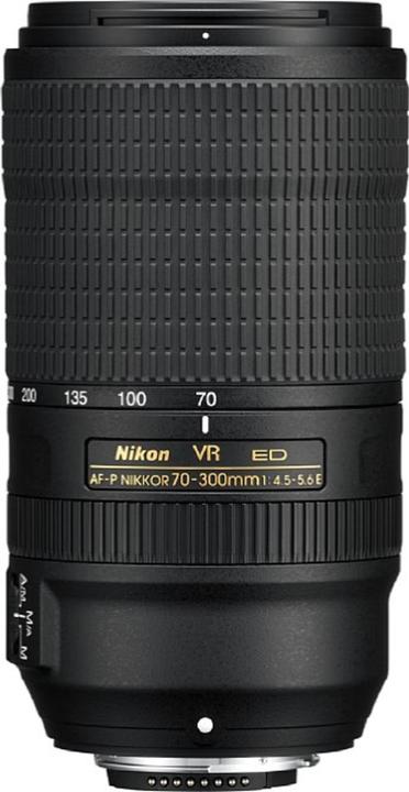 Nikon AF-P Nikkor 70-300mm f/4.5-5.6E ED VR (Nikon F, Full-frame, APS-C / DX)