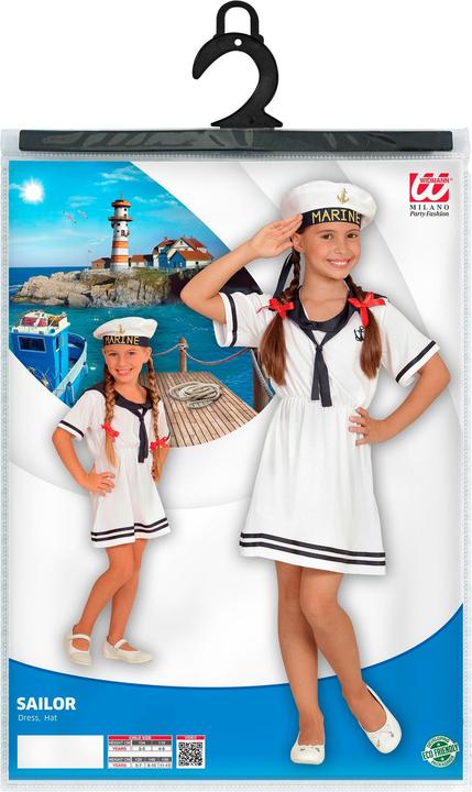 Actual product image Widmann Sailor Girl Marine children's costume (104)