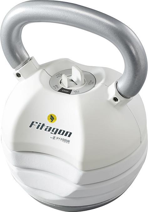 Actual product image Fitagon verstellbare Kettlebell (Weiss, 18kg) (1 x 4.5 kg - 18.1 kg)