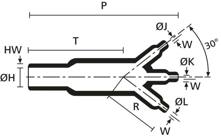 Produktbild HellermannTyton Hellermann Tyton 403-11180 - Schrumpfschlauch - Schwarz - Polyolefin - 1 Stück(e