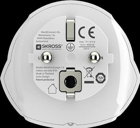 Actual product image Skross Länderstecker World to Europe