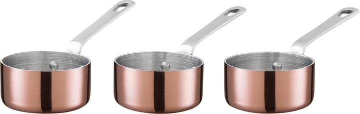 Image du produit Scanpan Set de 3 casseroles Maitre avec ardoise (6 cm, Casserole à manche, Cuivre, Acier inoxydable)