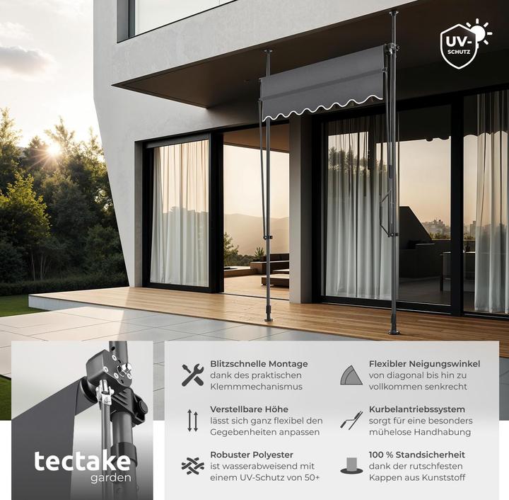 Immagine prodotto tectake Tenda da sole a morsetto (1.50 m)