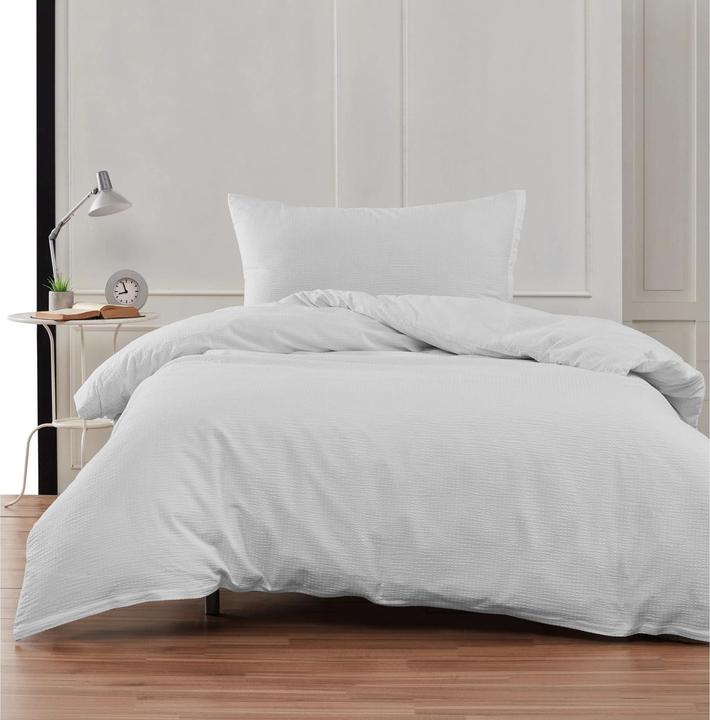 Immagine prodotto Flair Seersucker Uni (Set di biancheria da letto, 160 x 210 cm, 50 x 70 cm)