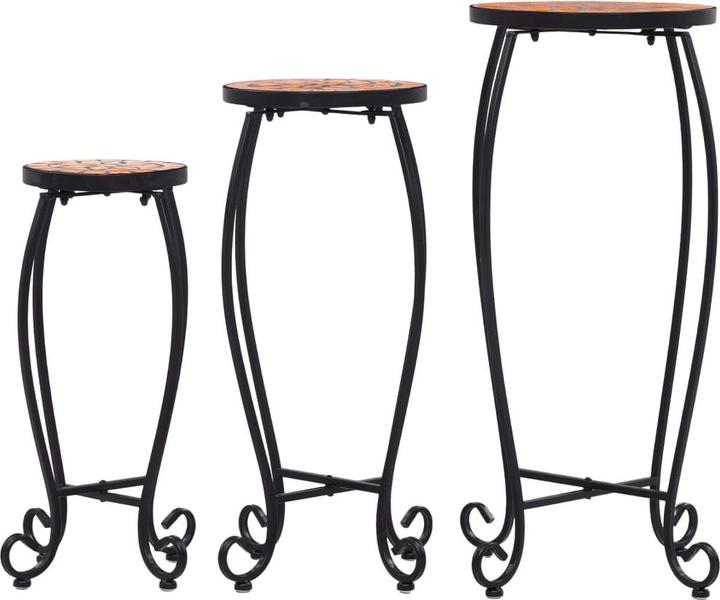 Actual product image VidaXL Pflanzenständer 3 Stk. Terrakottarot und Keramik