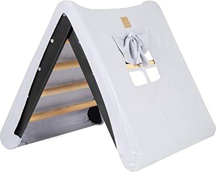 Produktbild Activity Board Kletter-Dreieckshaus mit faltbarem 59x61cm Indoor-Klettergerüst für Kleinkinderzimmer, Leinen