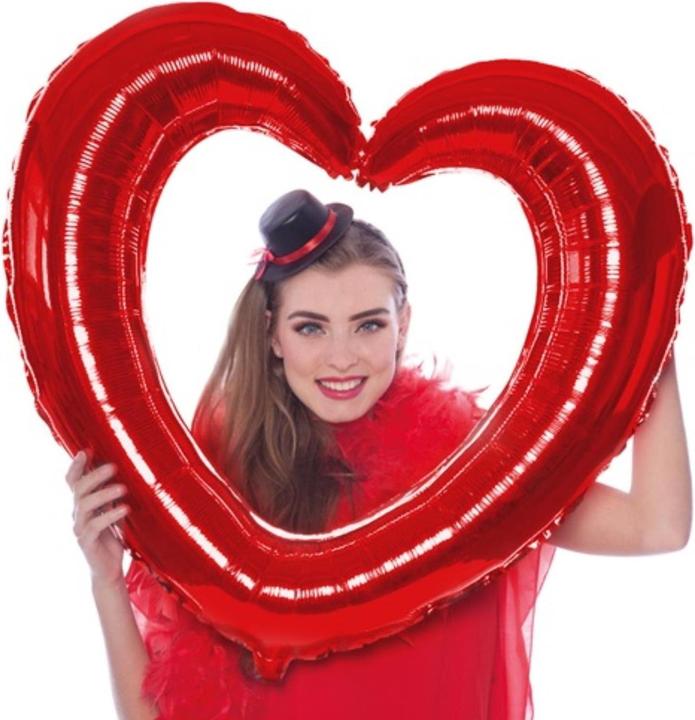 Folat Photo Frame Silver Foil Balloon Heart (1 x)