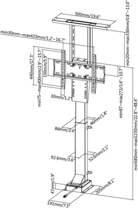 Produktbild myWall 33-2L (Wand, 65", 50 kg)