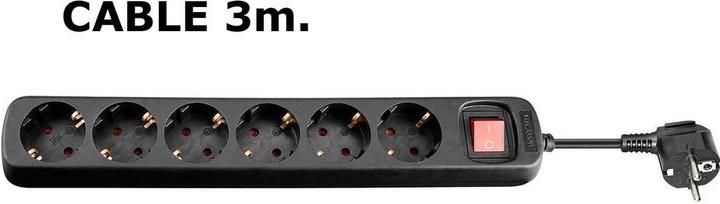 Actual product image MicroConnect Verlängerungsschnur (6 x, CEE 7/3, 3 m)