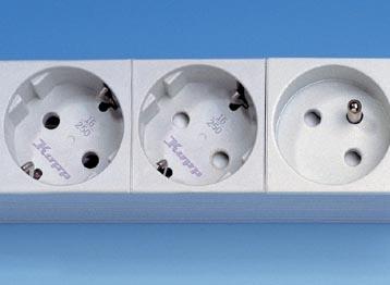 Productafbeelding Kopp Power strip 19" 8-voudig zonder schakelaar (8 x, CEE 7/3, 2 m)