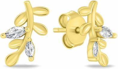 Produktbild Brilio Silver - Long silver earrings with zircons EA1060W