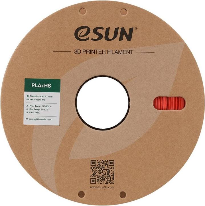 Actual product image eSUN EPLA+HS 1.75mm RED 1kg (PLA, 1.75 mm, 1000 g, Red)