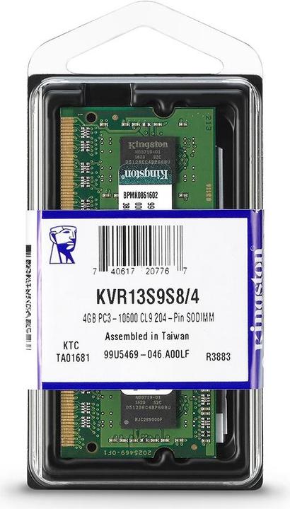 Actual product image Kingston ValueRAM (1 x 4GB, 1333 MHz, DDR3-RAM, SO-DIMM)