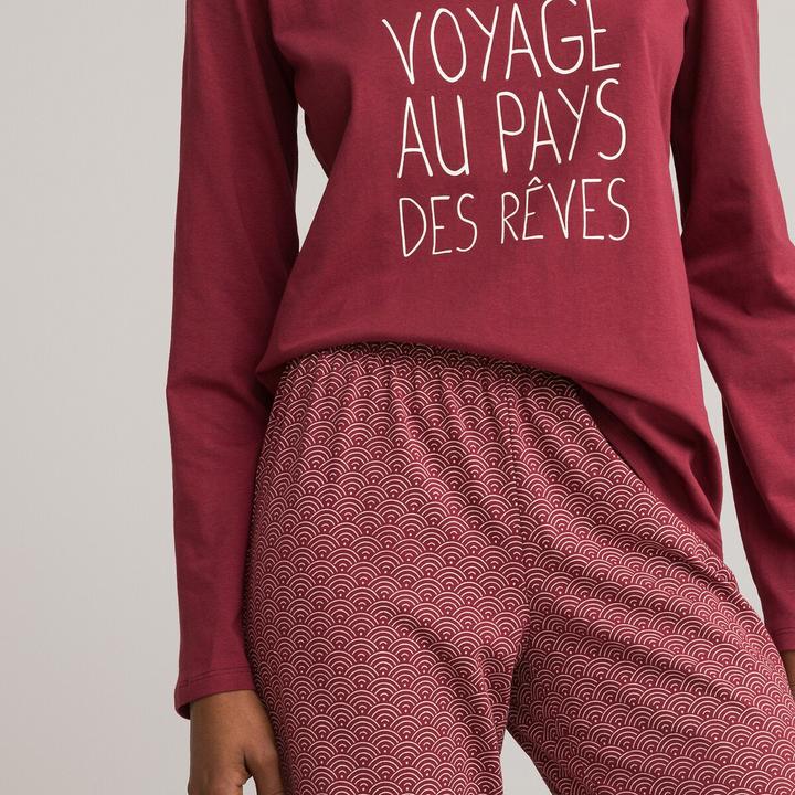 Produktbild La Redoute Collections Pyjama mit langen Ärmeln aus Baumwoll-Jersey (42)