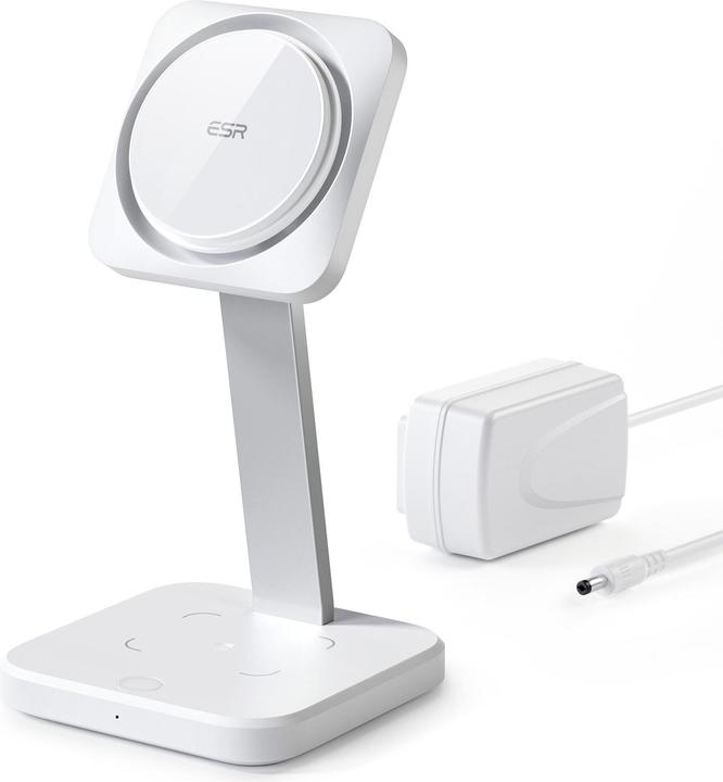 Actual product image ESR Wireless Charger with CryoBoost, 3in1 Magsafe, White (15 W)
