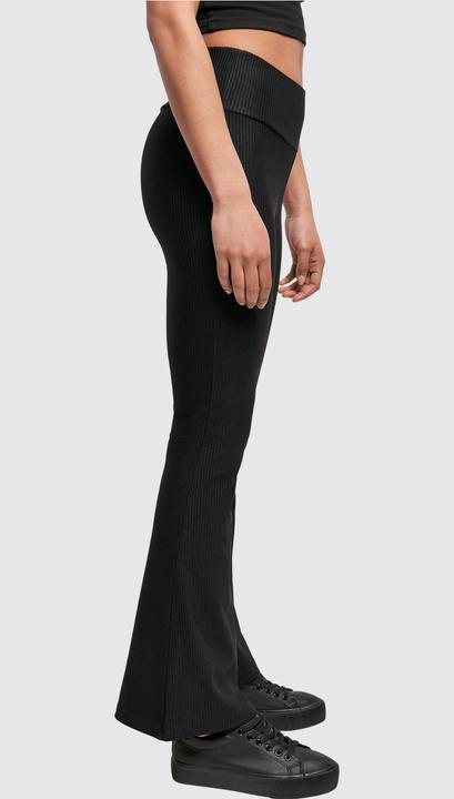 Actual product image Urban Classics Ladies High Waist Rib Boot Cut Leggings (5XL)