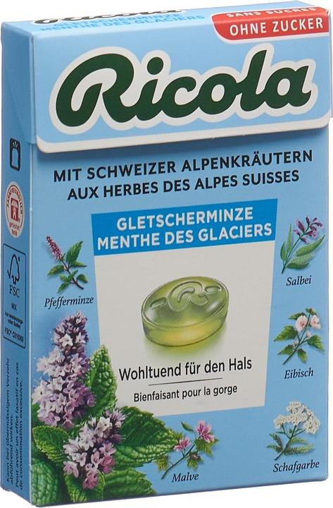 Immagine prodotto Ricola Caramelle alla menta glaciale senza zucchero Box (1 pz., 50 g)