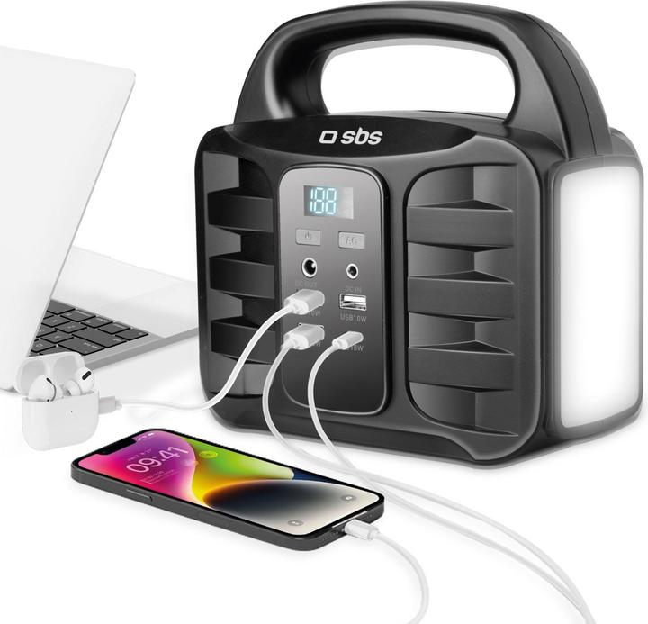 Actual product image SBS Portable Power Station 150W Fast Charge black (150 Wh, 4.40 kg)