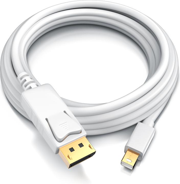 Produktbild CSL Mini DisplayPort zu DisplayPort Kabel - Audio Video Kabel - FullHD - kompatibel Apple Lenovo Surface (2 m, DisplayPort)