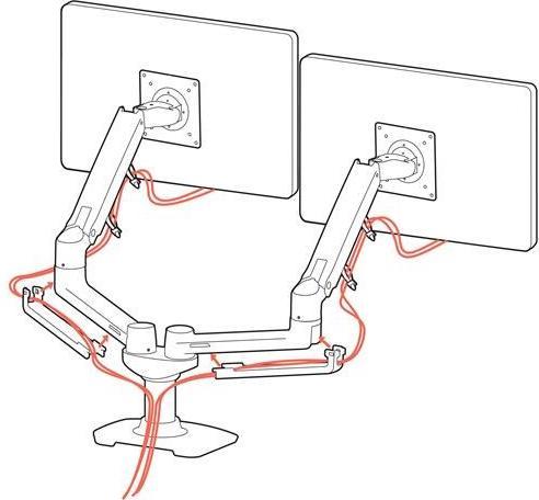 Actual product image Ergotron LX Monitor Arm with patented CF technology (Table, 27")