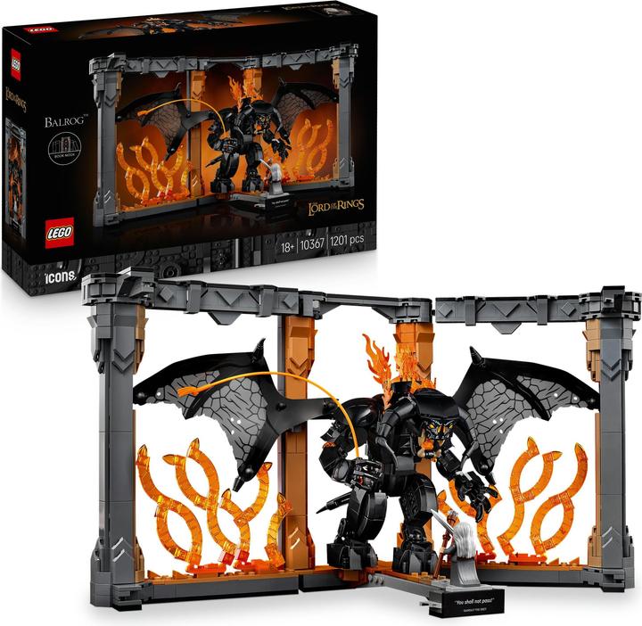 Actual product image LEGO The Lord of the Rings: Balrog™ bookend (10367, LEGO Icons)