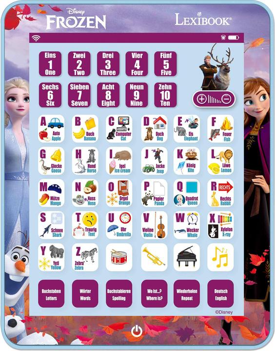Immagine prodotto Lexibook Disney Frozen: tablet bilingue per l'apprendimento tedesco/inglese (Inglese, Tedesco)