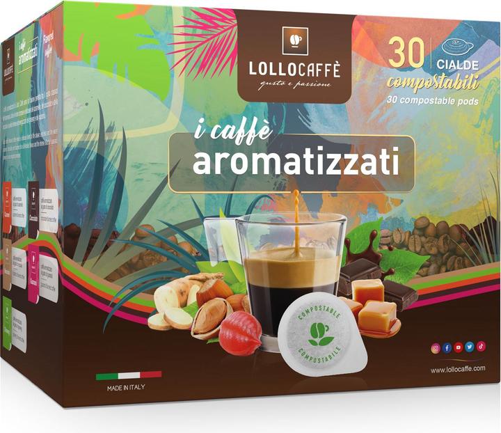 Immagine prodotto Lollo Caffè Cialde di caffè aroma nocciola (30 cialde) (30 x Porta.)