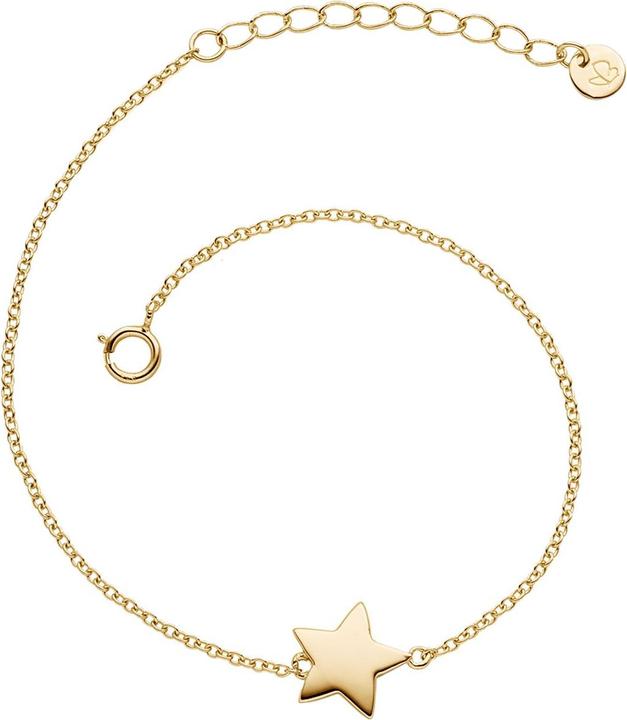 Produktbild Glanzstücke München Damen Stern Sterling Silber gelbgold 17,0 cm Basislänge + 3,0 cm Verlängerung - 11180 (17 cm, Sterling Silber)