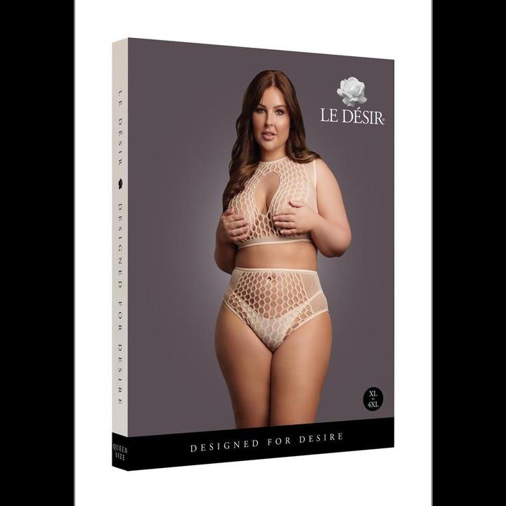 Image du produit Le Désir Ensemble Soutien-gorge Duo Net Key-Hole - Queen Size (XL, XXL, 3XL, 4XL)