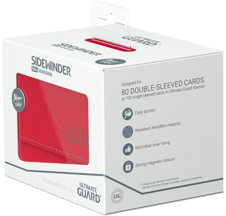 Image du produit Ultimate Guard Boîte à cartes XenoSkin Sidewinder Monocolor 80+ rouge