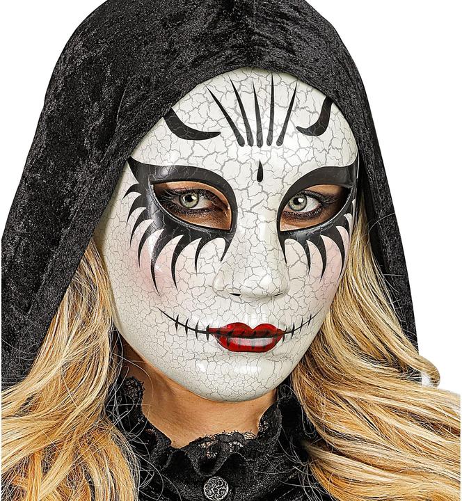 Actual product image Widmann Commedia Dell'Arte Mask Cracked Face
