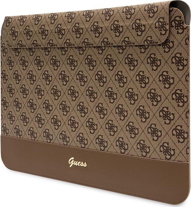 Actual product image Guess bag for laptop 14" GUCS14PS4SGW brown Comp Sleeve U 4G Stripe Metal Logo (14")